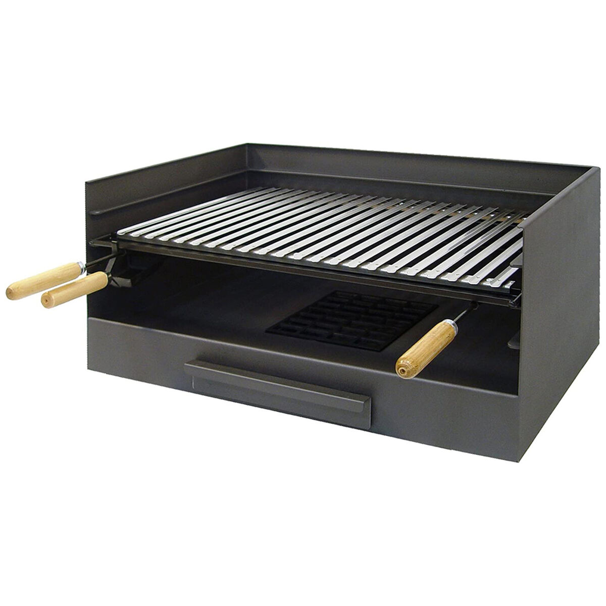Grill Imex el Zorro Bordsduk Grill Askgrå Svart Rostfritt stål 61 x 40 x 32 cm
