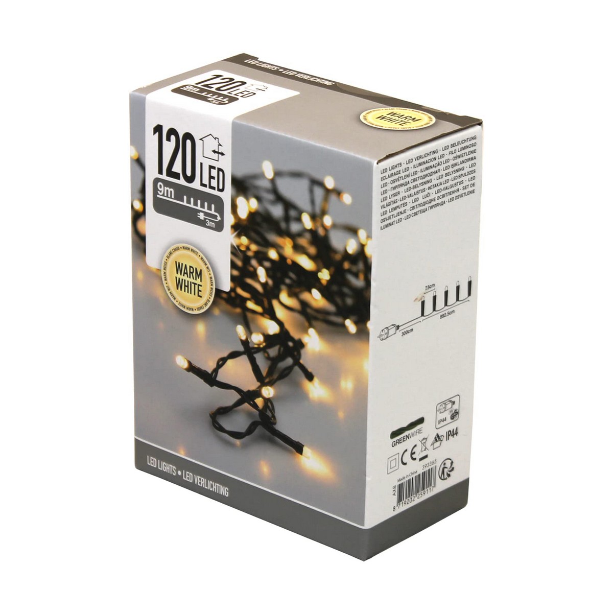 LED-krans AX8401020 Varmt ljus Varmvit 12 m - 8