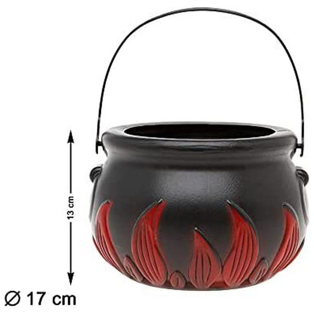 Halloweendekorationer Svart 17 cm Häxa Halloween - 3