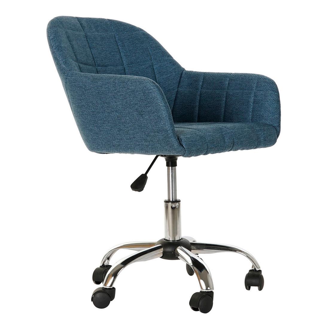 Stol DKD Home Decor Blå Multicolour Silvrig 52 x 60 x 79 cm