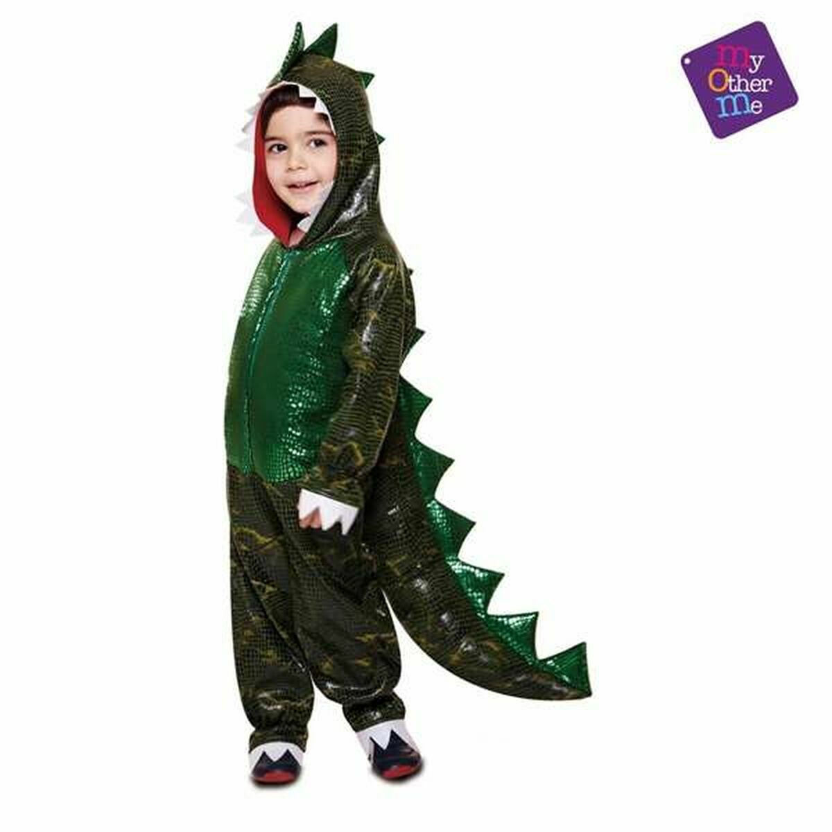 Maskeraddräkt för barn My Other Me T-Rex Grön - 8