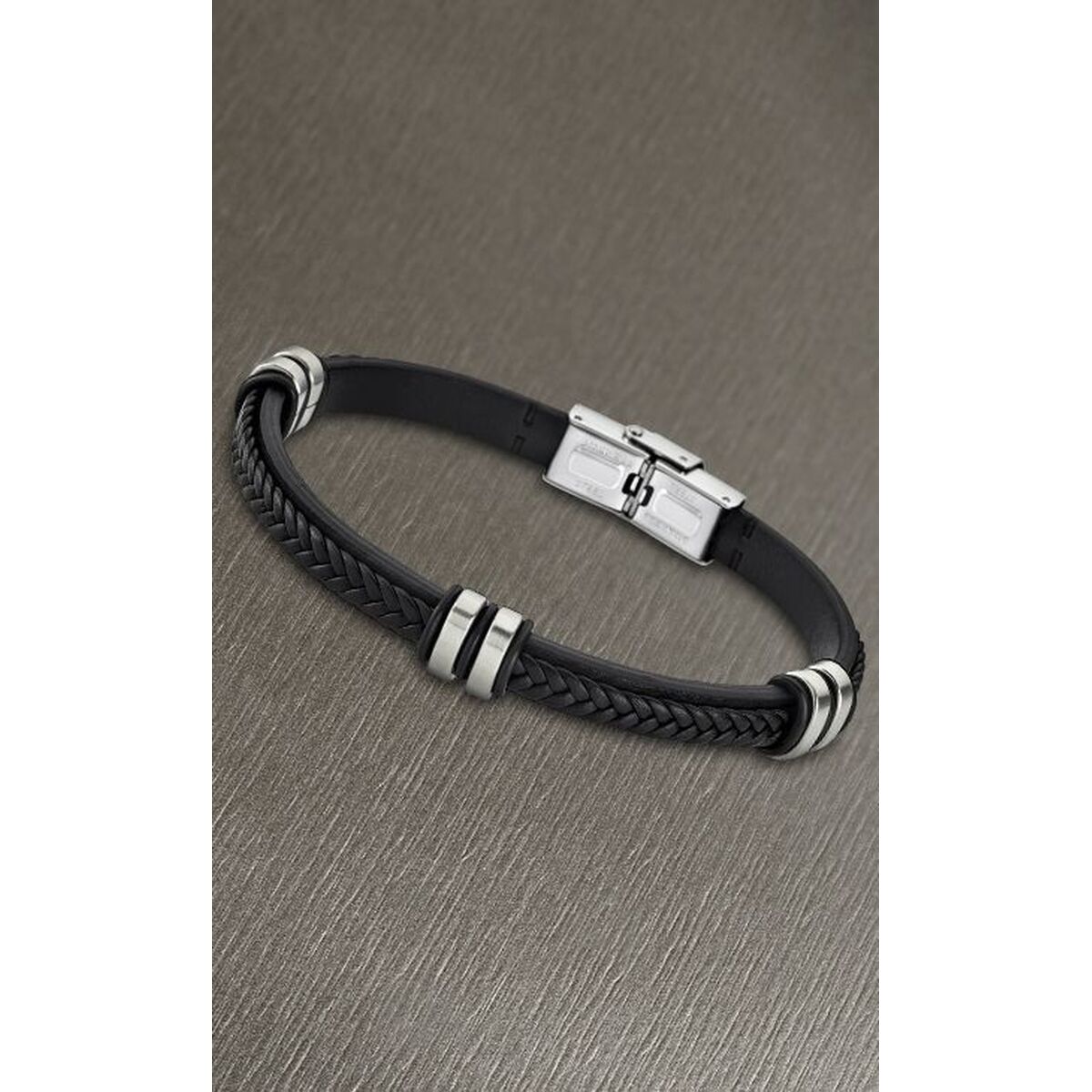 Herrarmband Lotus JEWELS JEWELRY Läder Rostfritt stål (Renoverade A) - 2