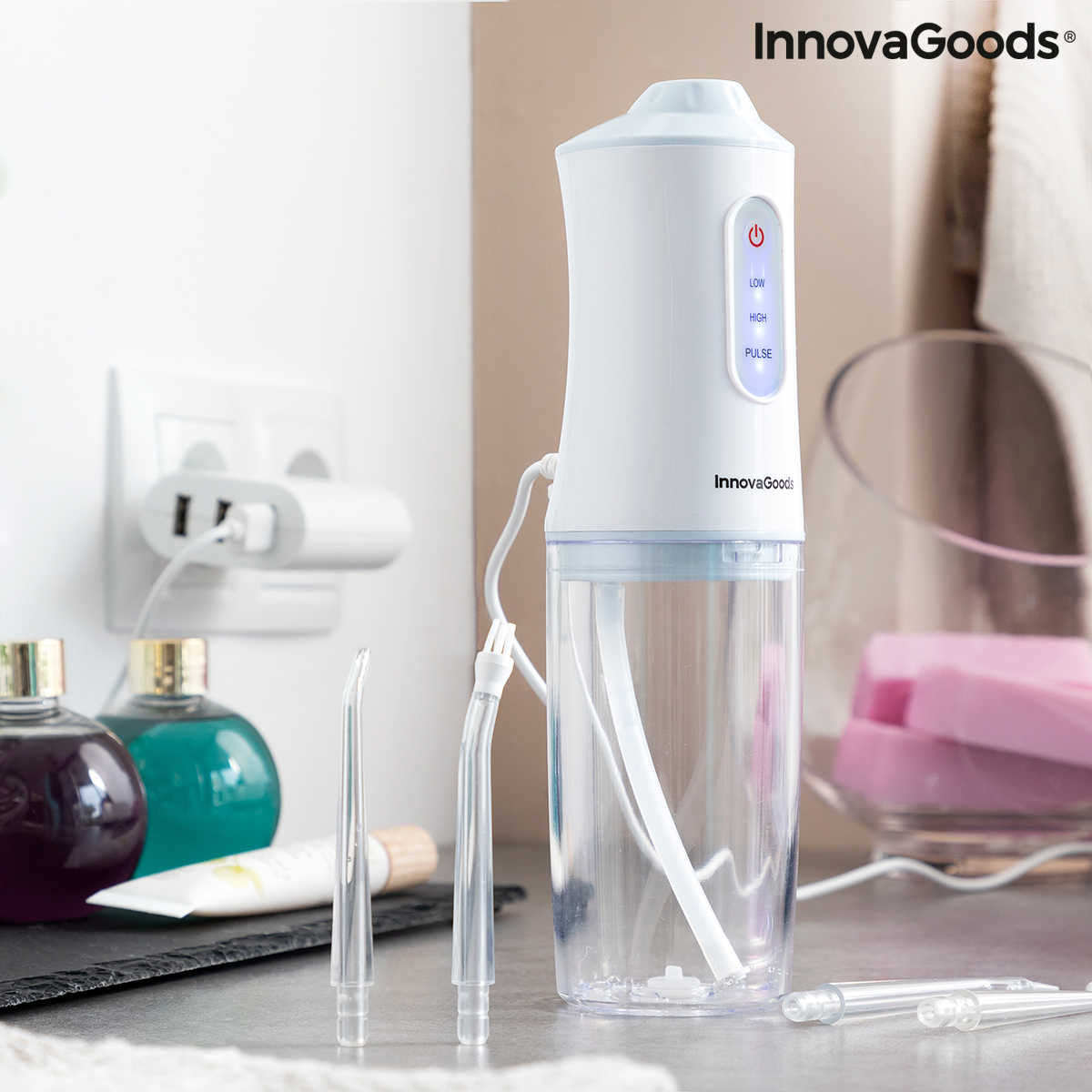 Bärbar Uppladdningsbar Munsköljare Denter InnovaGoods - 7