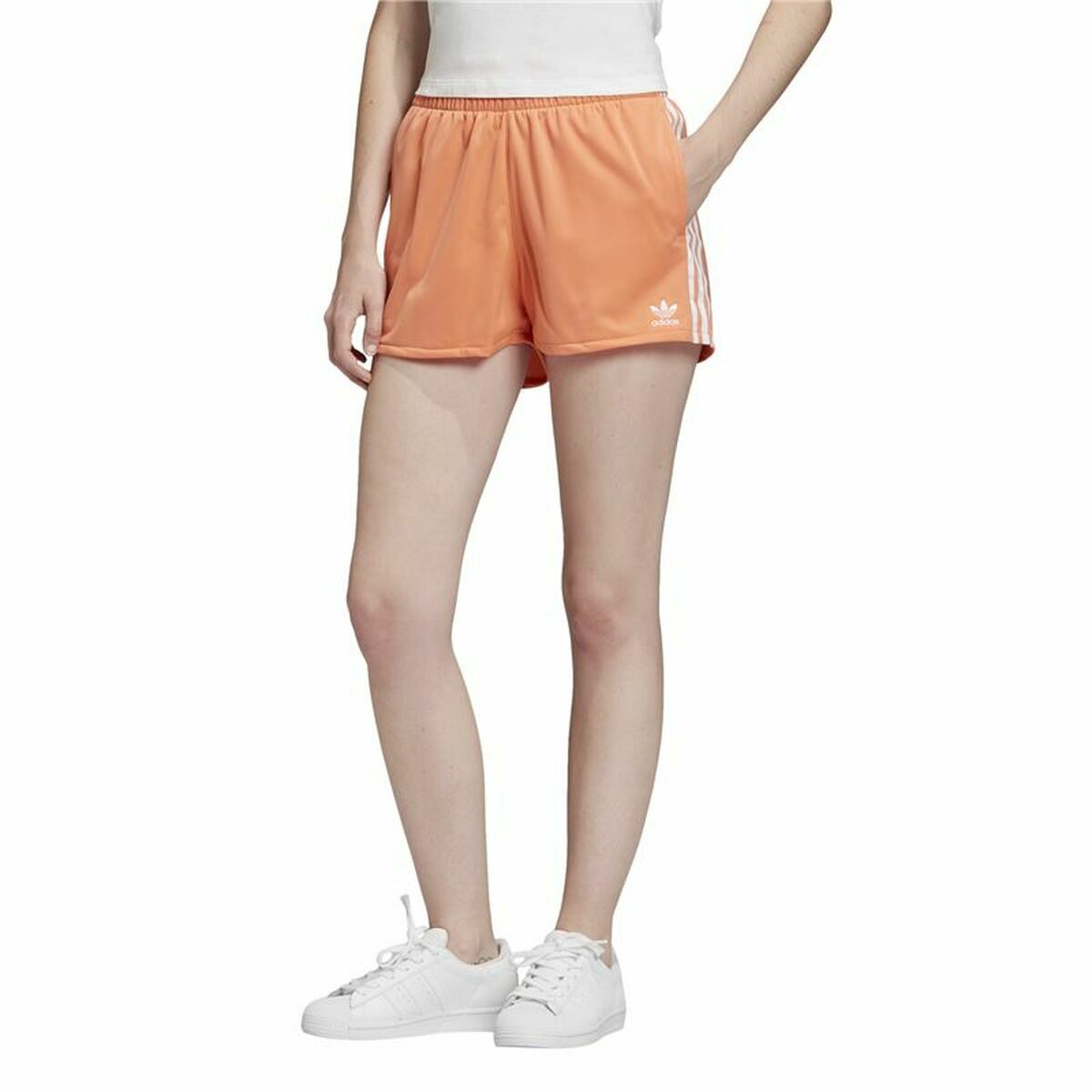 Sportshorts för kvinnor Adidas  3 Stripes  Orange - 10