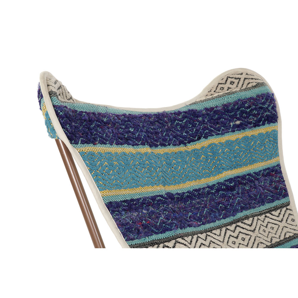 Fåtölj DKD Home Decor Multicolour Marinblå Järn 74 x 65 x 90 cm - 6