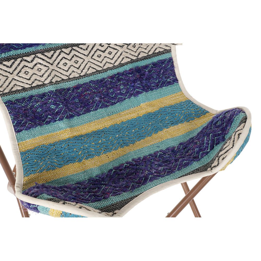 Fåtölj DKD Home Decor Multicolour Marinblå Järn 74 x 65 x 90 cm - 5