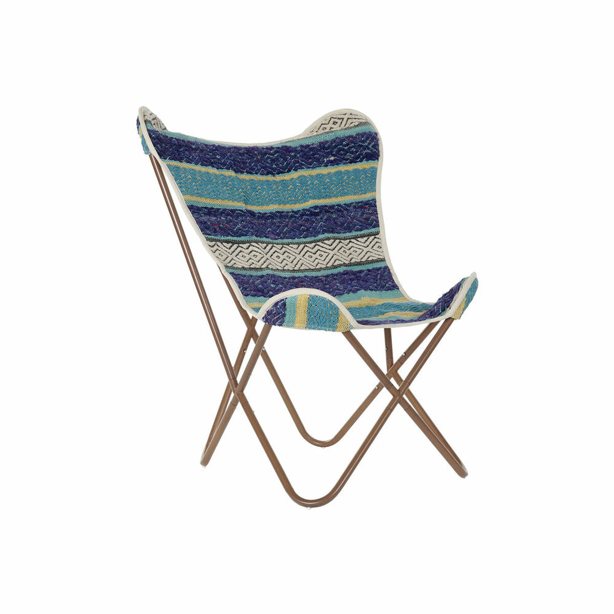 Fåtölj DKD Home Decor Multicolour Marinblå Järn 74 x 65 x 90 cm - 17