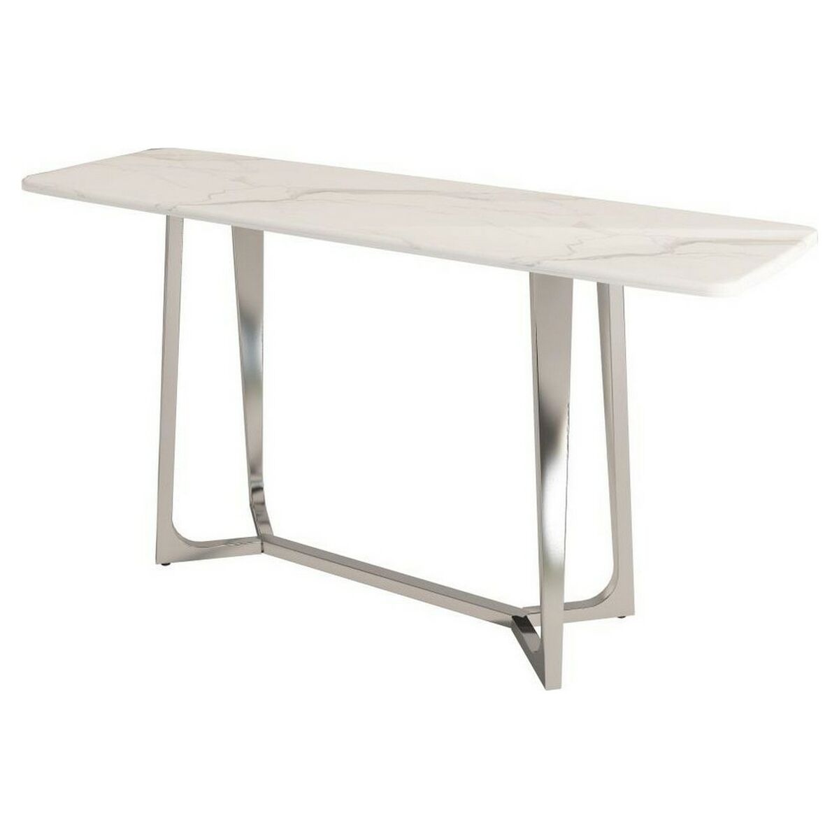 Konsol DKD Home Decor Stål Silver Marmor (150 x 45 x 80 cm)