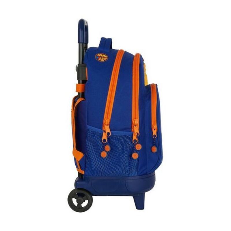 Skolväska med hjul Compact Valencia Basket M918 Blå Orange (33 x 45 x 22 cm) - 6