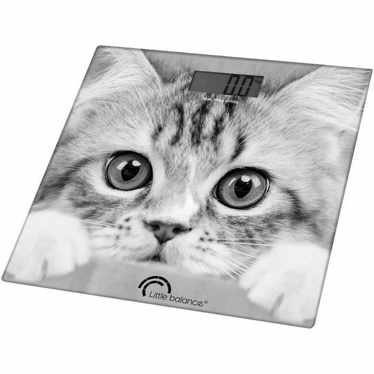 Digital Badrumsvåg Little Balance The Cat Grå 180 kg - 2