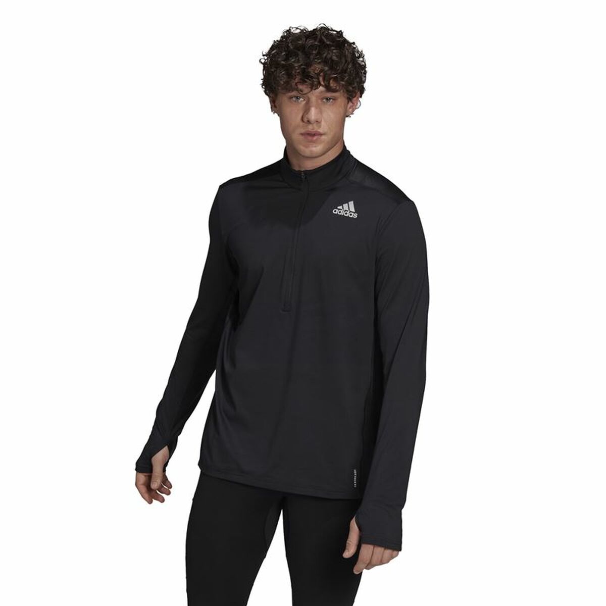 T-shirt med lång ärm Herr Adidas Own The Run Svart - 16