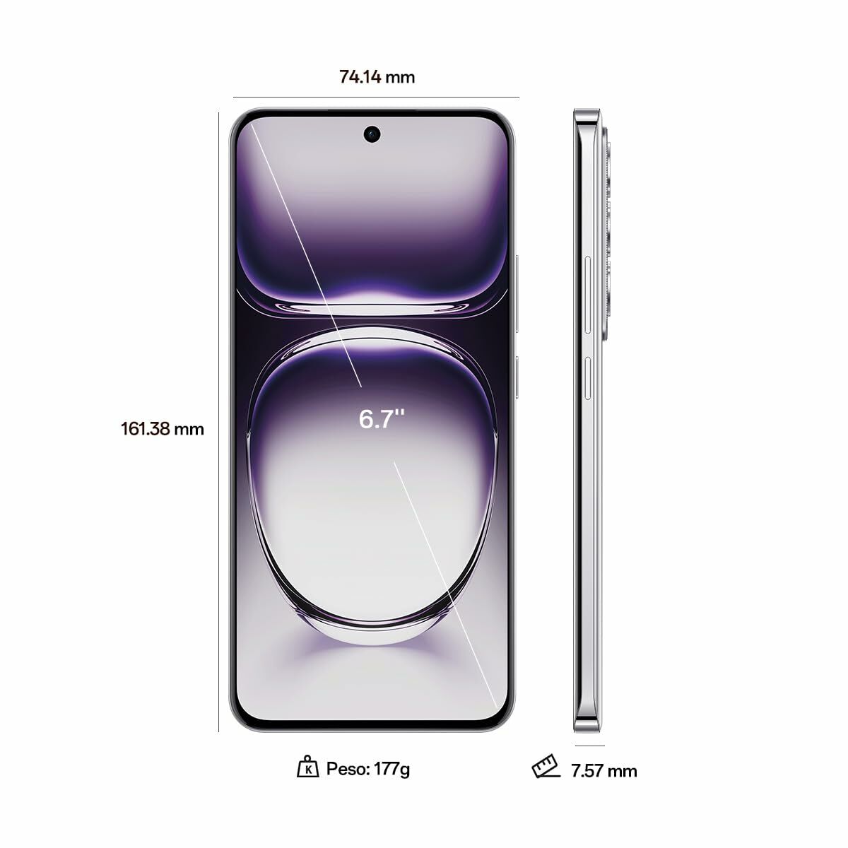 Smartphone Oppo Reno 12 Octa Core 12 GB RAM 256 GB Brun 6,7" Dual SIM - 2