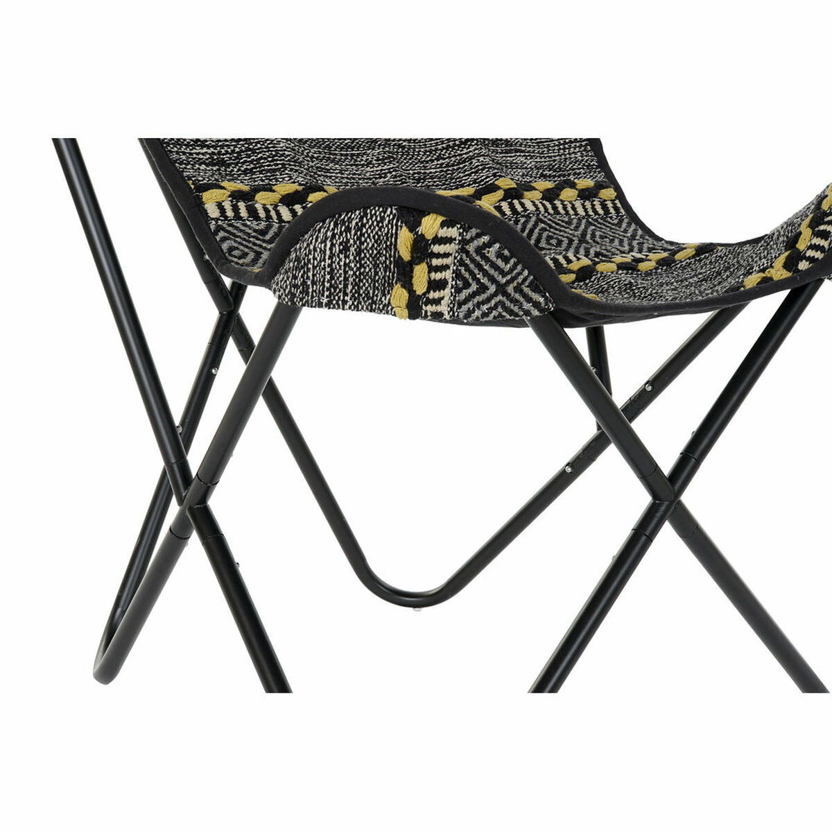 Fåtölj DKD Home Decor Gul Vit Svart Multicolour Järn 74 x 65 x 90 cm - 11