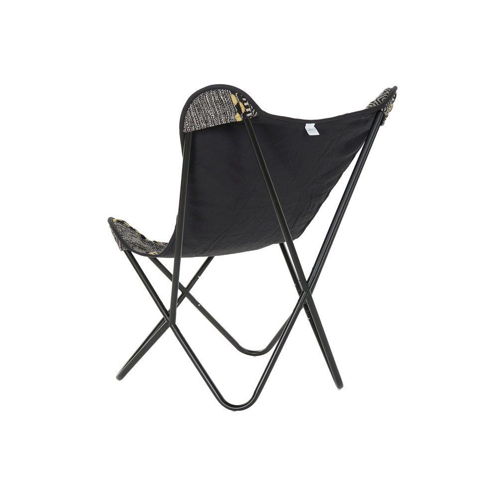 Fåtölj DKD Home Decor Gul Vit Svart Multicolour Järn 74 x 65 x 90 cm - 2