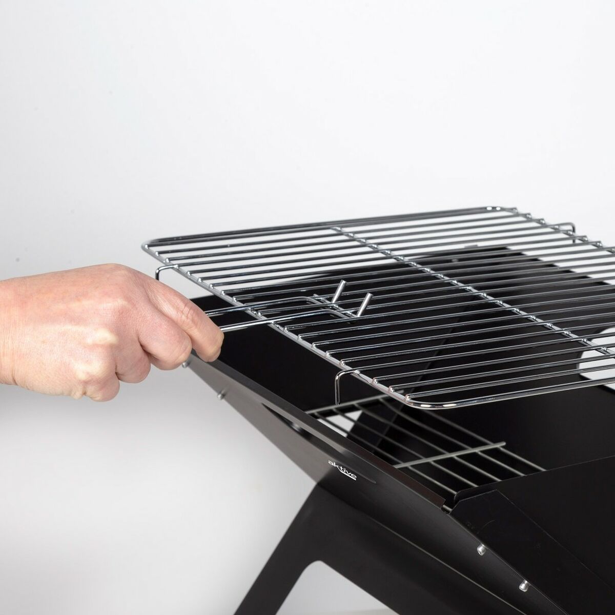 Bärbar Grill Aktive Svart Stål Järn 45 x 30 x 29 cm - 4