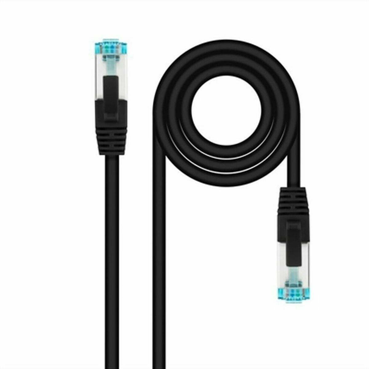 Slang NANOCABLE Cable de Red Latiguillo Cat.7 600MHZ LSZH SFTP PIMF AWG26, Negro, 30 cm 30 cm
