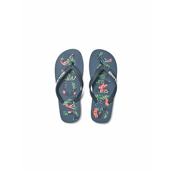 Strandtofflor för män Jack & Jones FWLOGO PALM PRINT 12230642 Marinblå