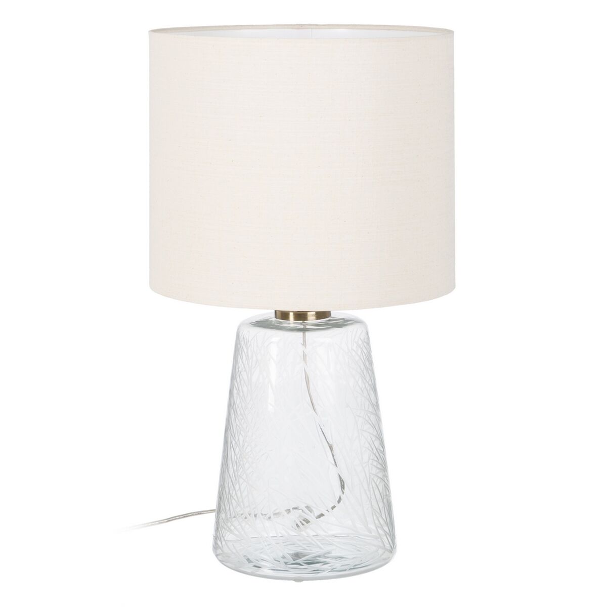 Bordslampa Vit Gyllene Bomull Metall Glas Mässing Järn 40 W 220 V 240 V 220-240 V 35 x 35 x 63 cm