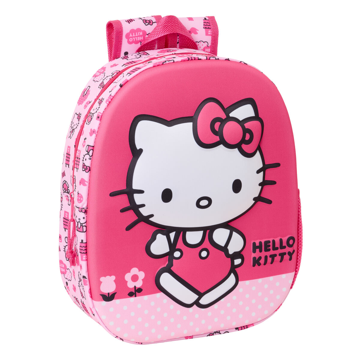 Barnryggsäck Hello Kitty Rosa 27 x 33 x 10 cm 3D