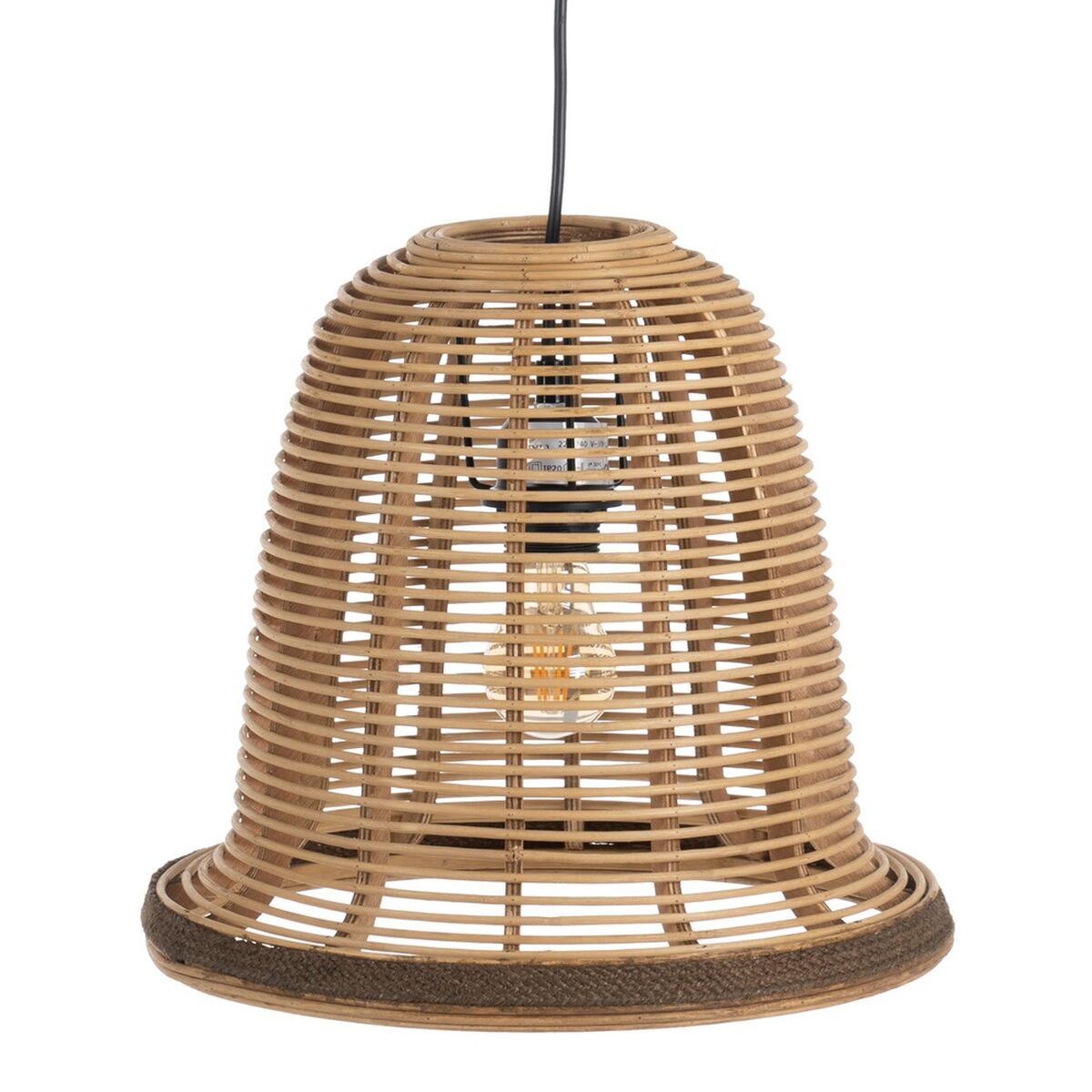 Taklampa Naturell Bambu 220-240 V 41 x 41 x 33 cm (2 antal) - 2
