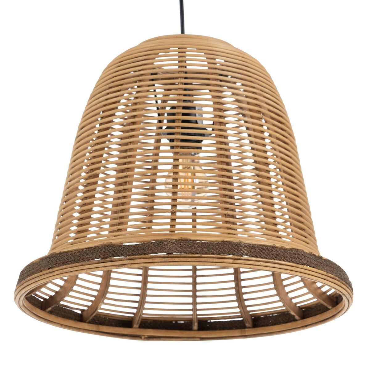 Taklampa Naturell Bambu 220-240 V 41 x 41 x 33 cm (2 antal) - 4