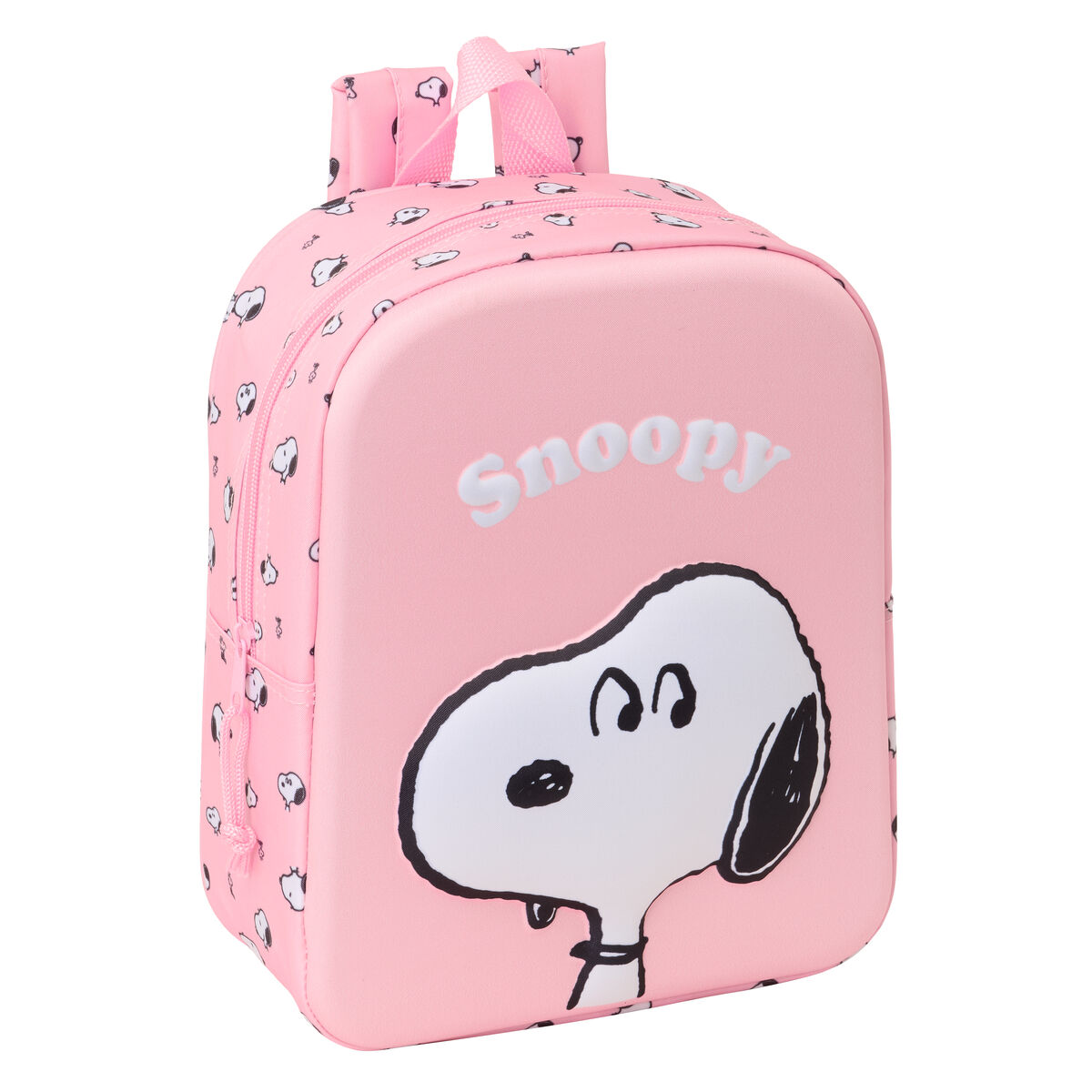 Barnryggsäck Snoopy Rosa 22 x 27 x 10 cm 3D