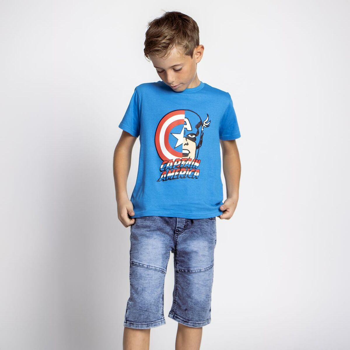 Barn T-shirt med kortärm The Avengers Blå - 5