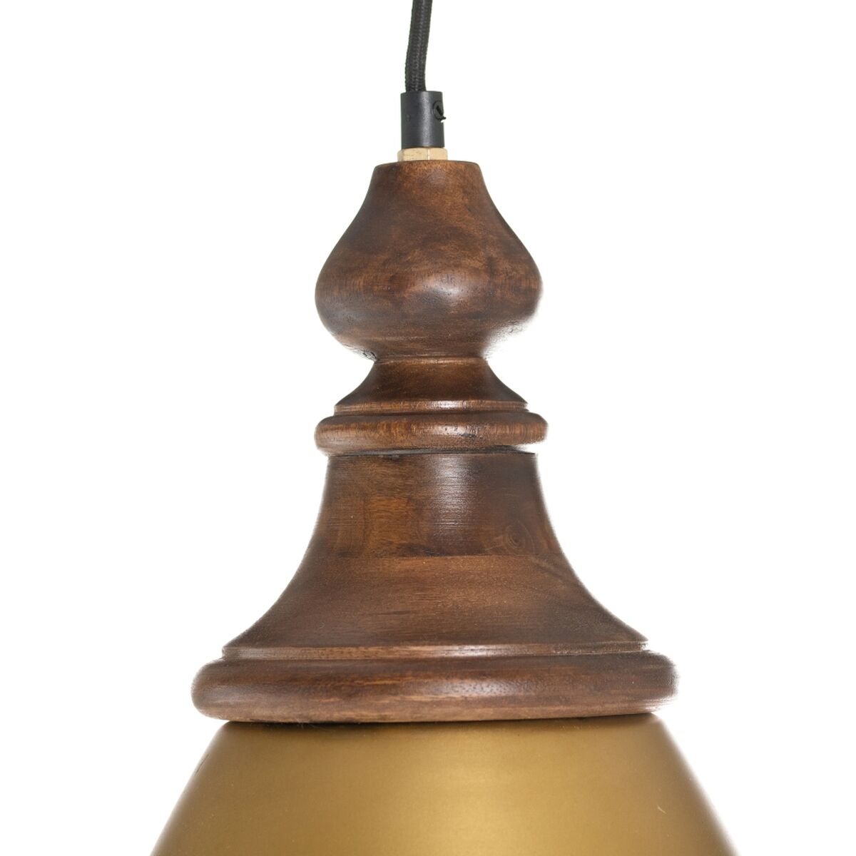 Taklampa Gyllene Järn Mangoträ 40 W 220-240 V 30 x 30 x 53 cm - 2
