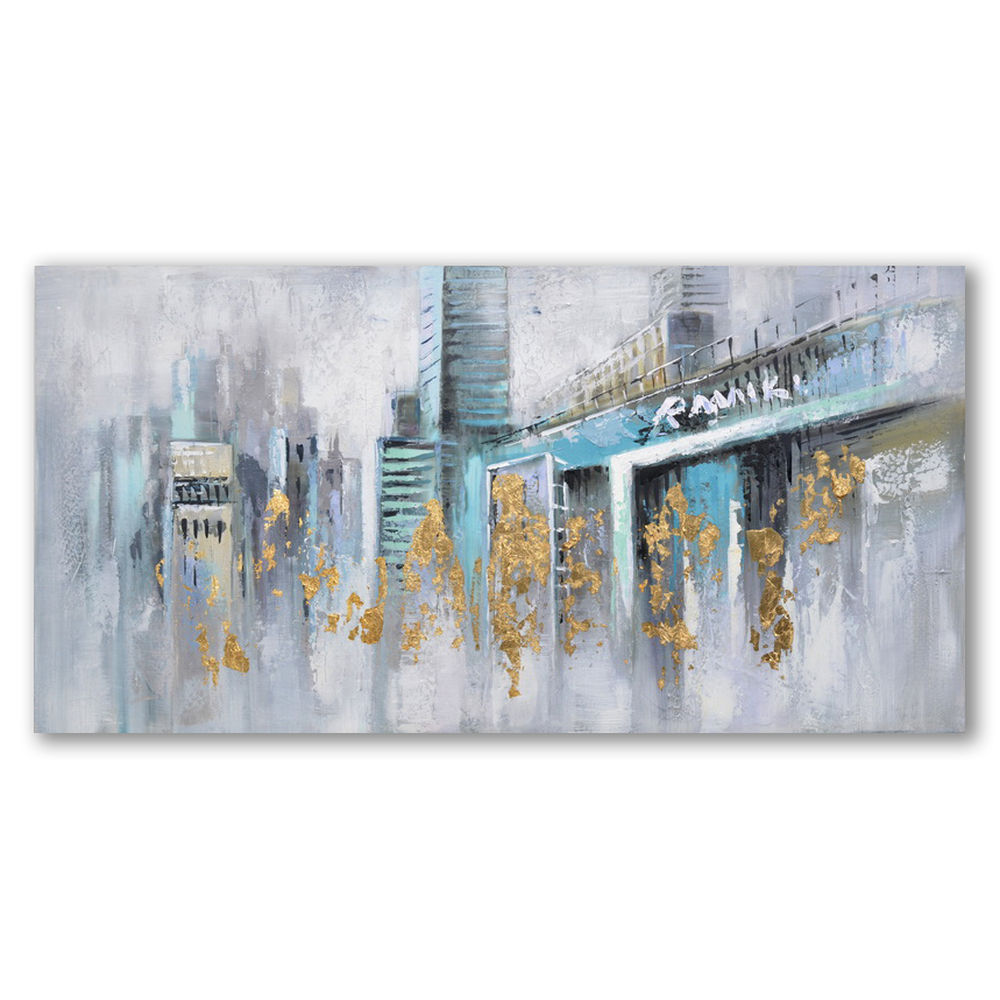 Tavla DKD Home Decor Stad 120 x 3 x 60 cm Loft (2 antal) - 3