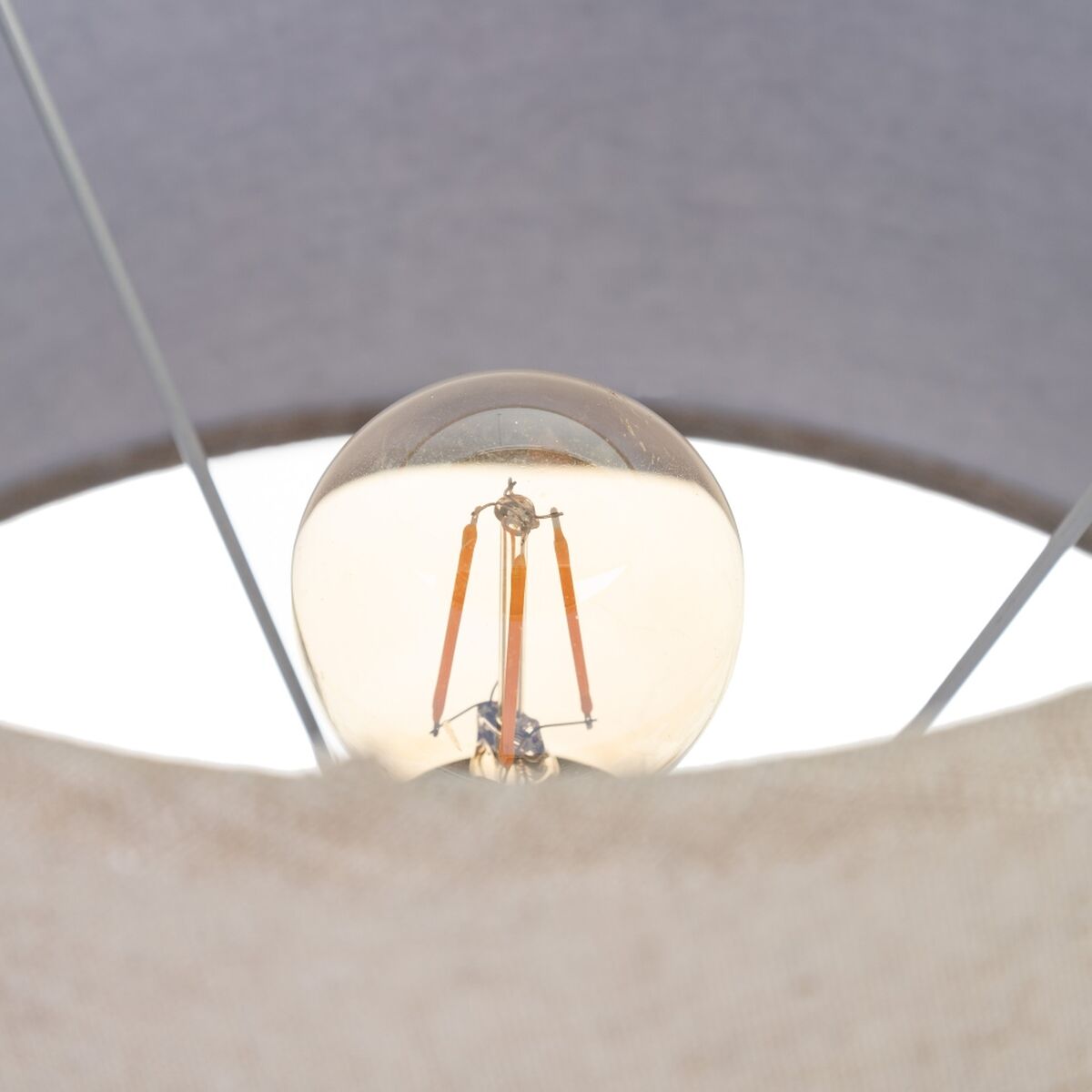 Bordslampa Vit linne Trä 60 W 220 V 240 V 220-240 V 30 x 30 x 66 cm - 7