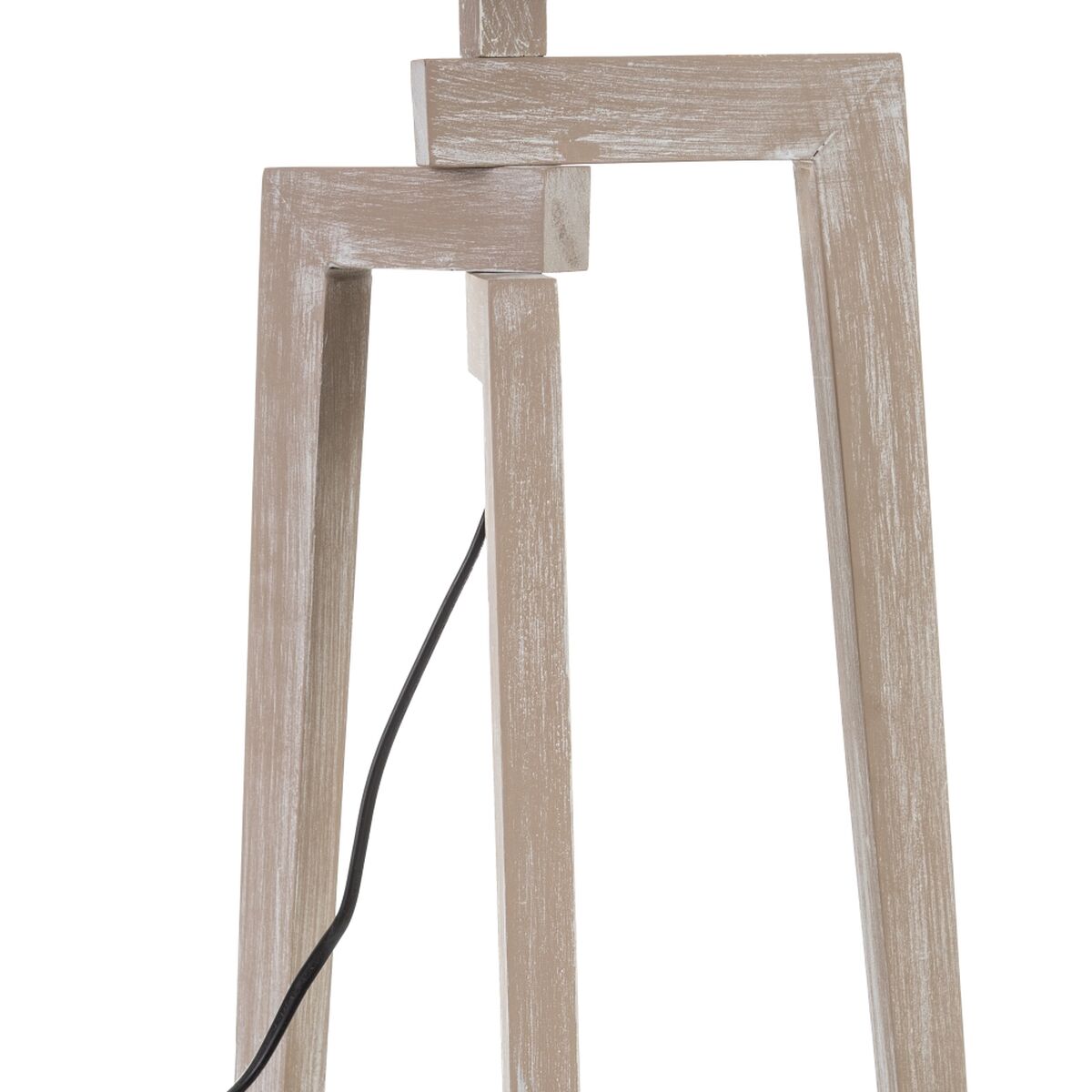 Bordslampa Vit linne Trä 60 W 220 V 240 V 220-240 V 30 x 30 x 66 cm - 4