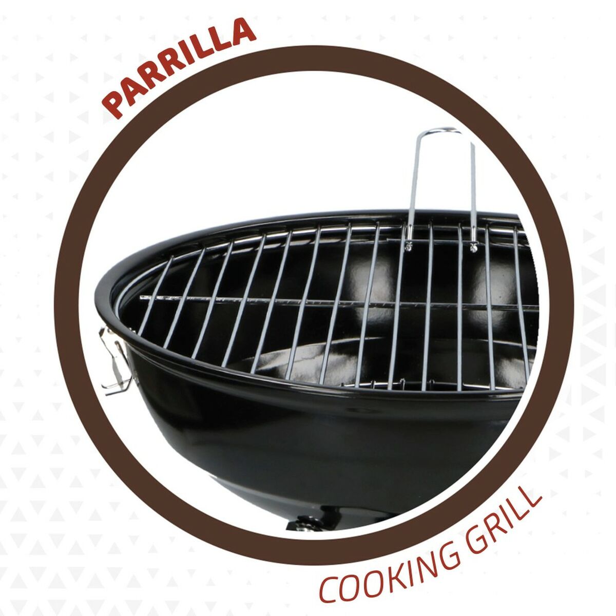 Bärbar Grill Aktive Emaljerad metall Ø 36 cm 36 x 44 x 36 cm (4 antal) Röd - 3