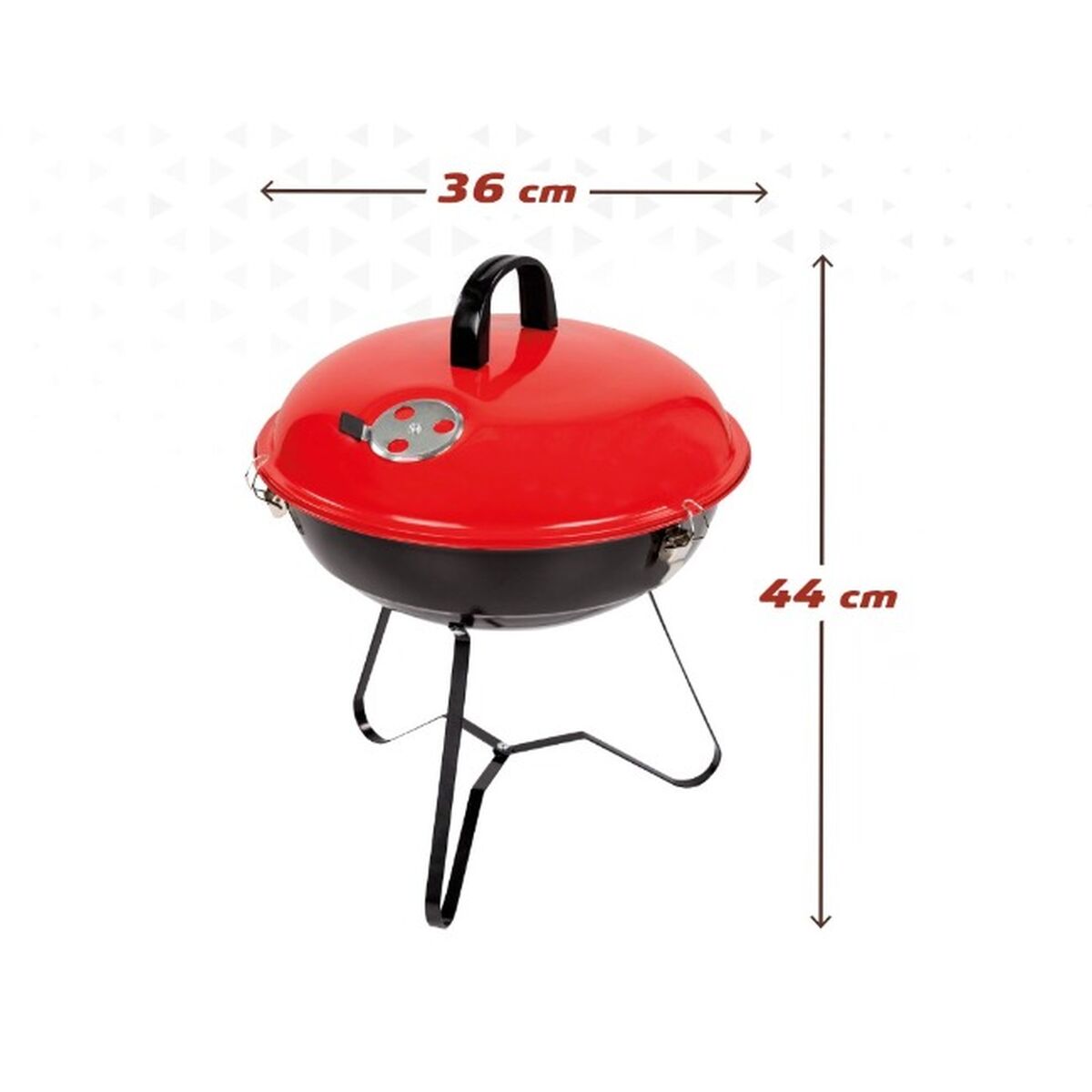 Bärbar Grill Aktive Emaljerad metall Ø 36 cm 36 x 44 x 36 cm (4 antal) Röd - 14
