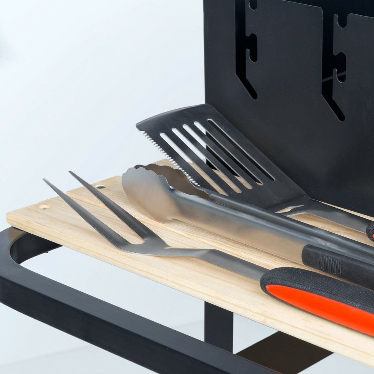 Set med Redskap för Barbecue Aktive 3 Delar Grill Rostfritt stål 9 x 41 x 5 cm (4 antal) - 2