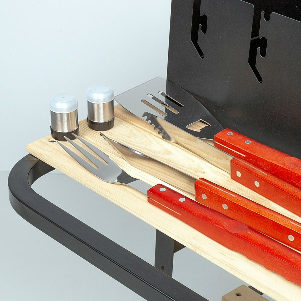Set med Redskap för Barbecue Aktive 7 Delar Grill Rostfritt stål 42 x 67 x 3 cm (4 antal) - 2