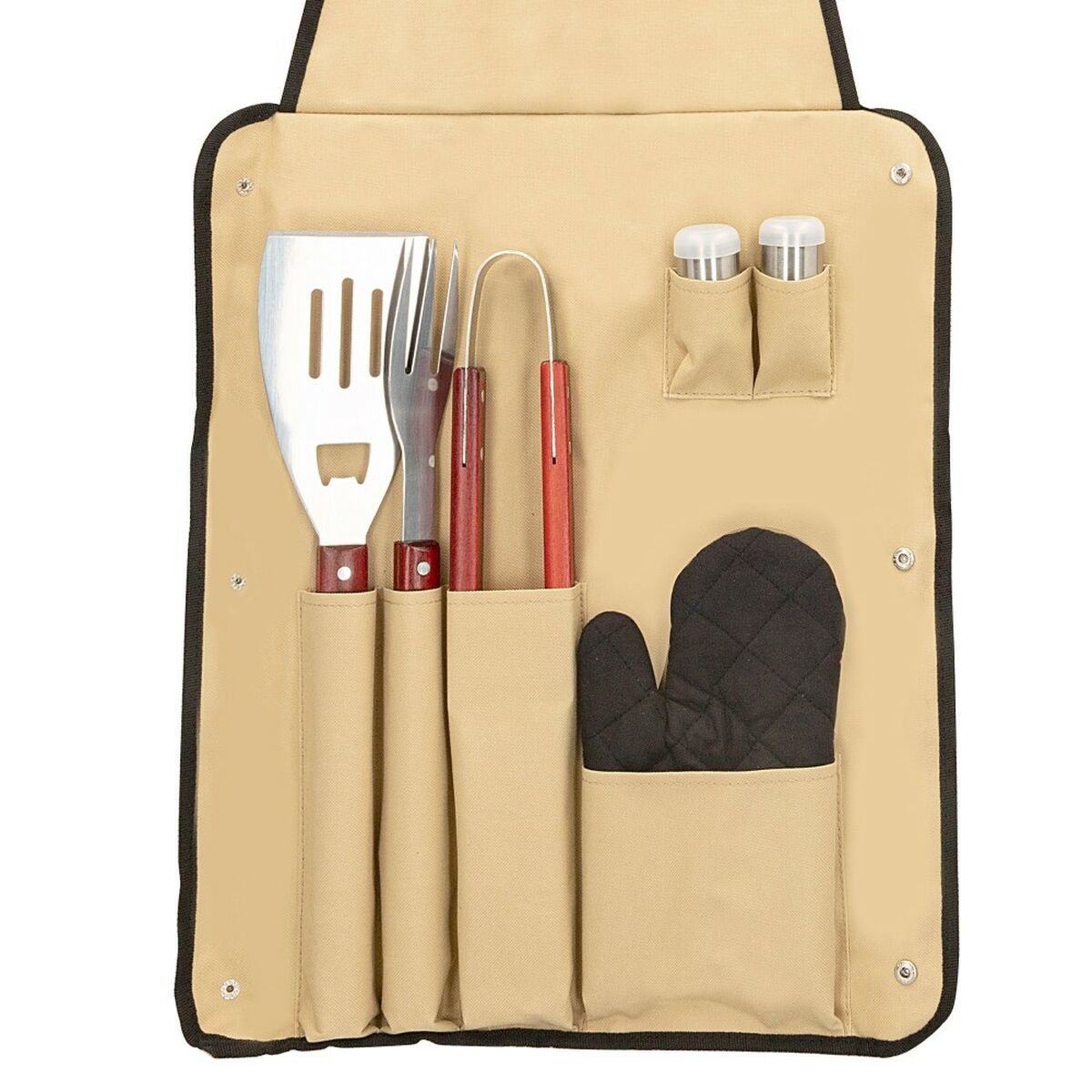 Set med Redskap för Barbecue Aktive 7 Delar Grill Rostfritt stål 42 x 67 x 3 cm (4 antal) - 3