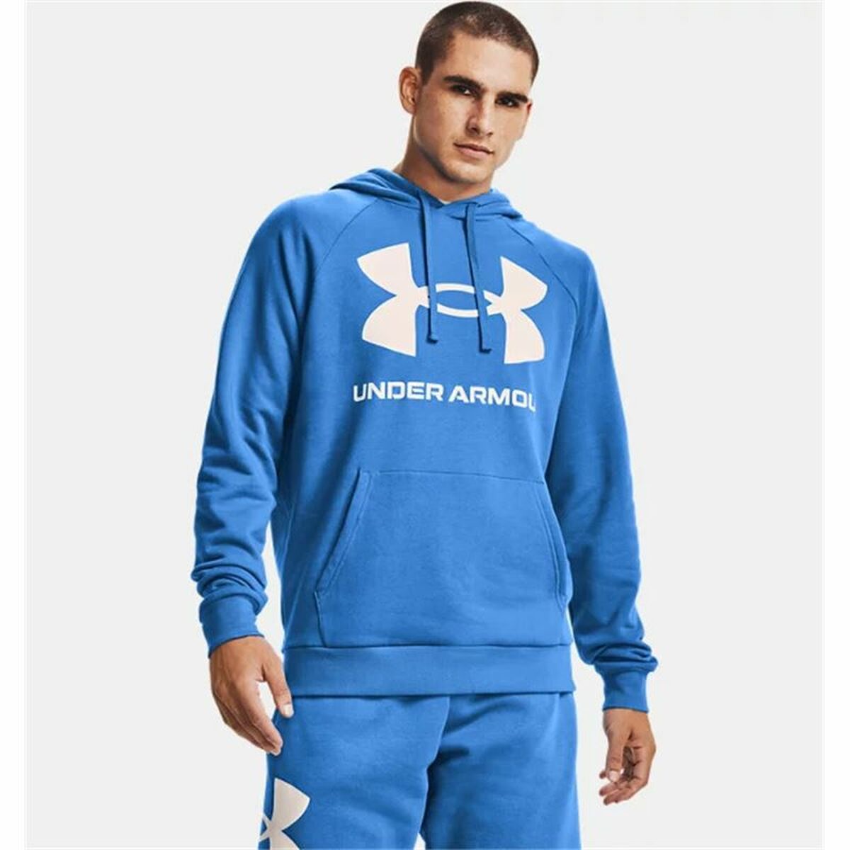 Tröja med huva Herr Under Armour Rival Big Logo Blå - 5