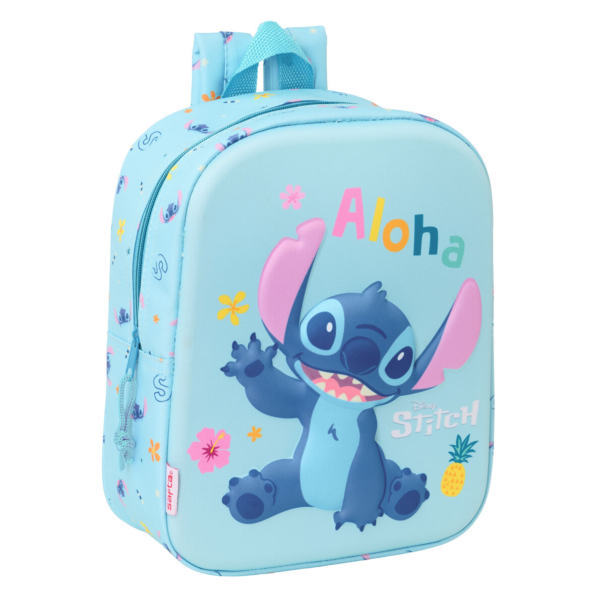 Barnryggsäck Lilo & Stitch Ljusblå 22 x 27 x 10 cm 3D