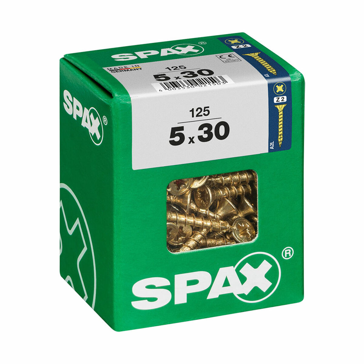 Låda med skruvar SPAX Träskruv Platt huvud (5 x 30 mm) (5,0 x 30 mm) - 2