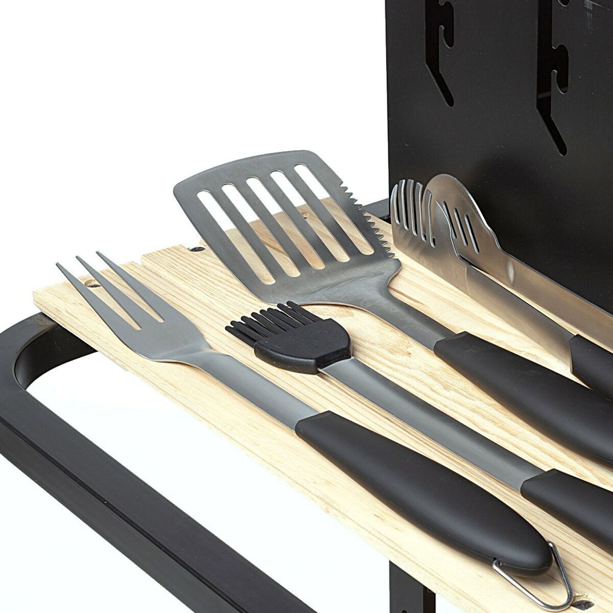 Set med Redskap för Barbecue Aktive 4 Delar Grill Rostfritt stål 10 x 42 x 4 cm (4 antal) - 10