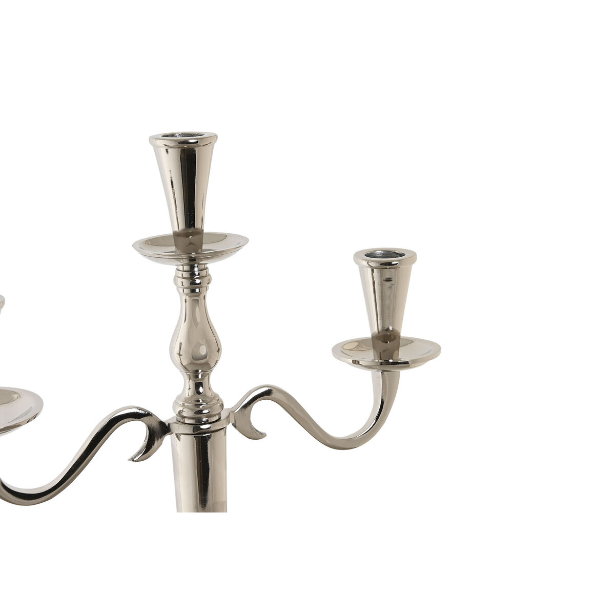 Kandelaber DKD Home Decor 30 x 12 x 46 cm Silvrig Aluminium Kromad - 3