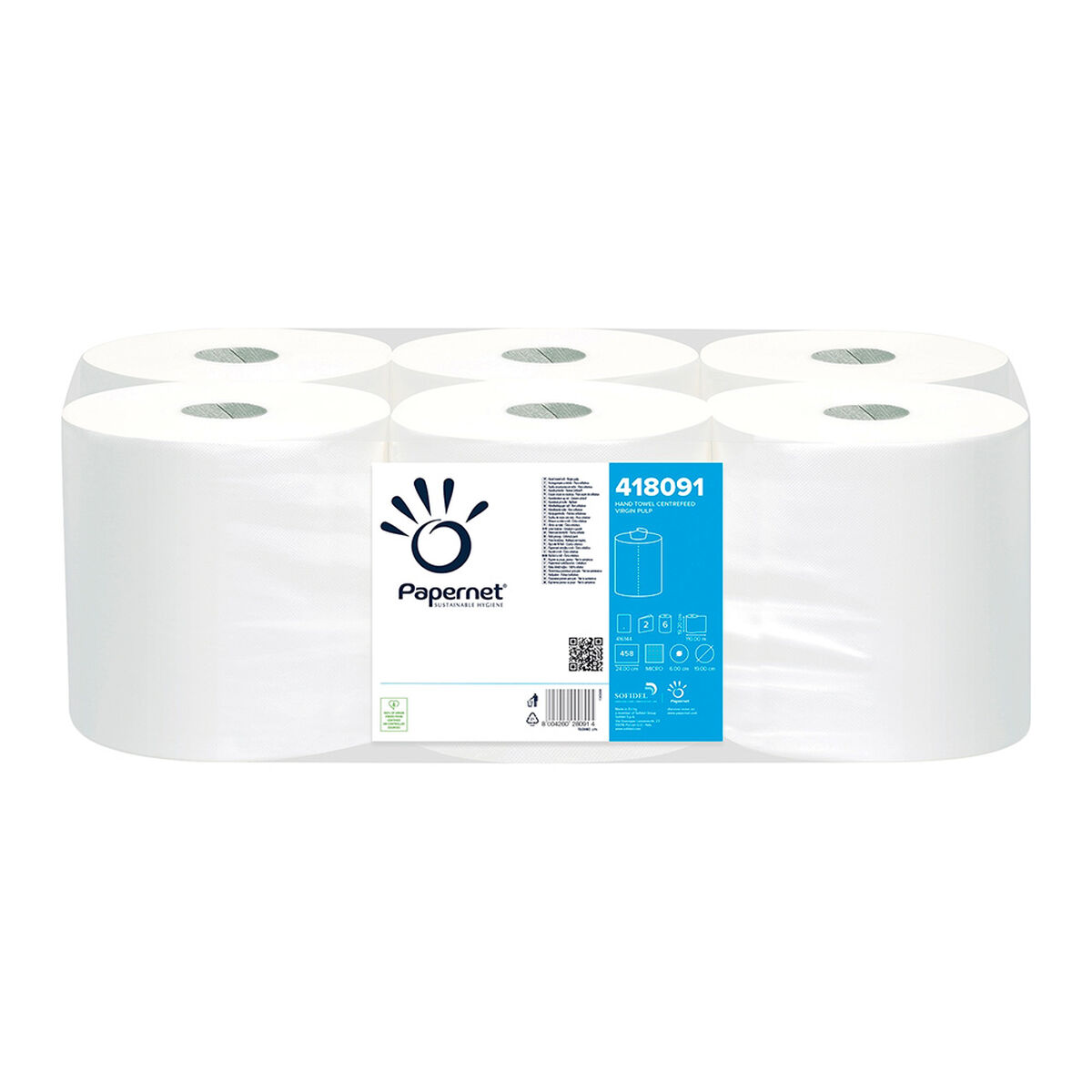 Handtorkande papper Papernet Pasta 418091 Vit (6 antal) - 2