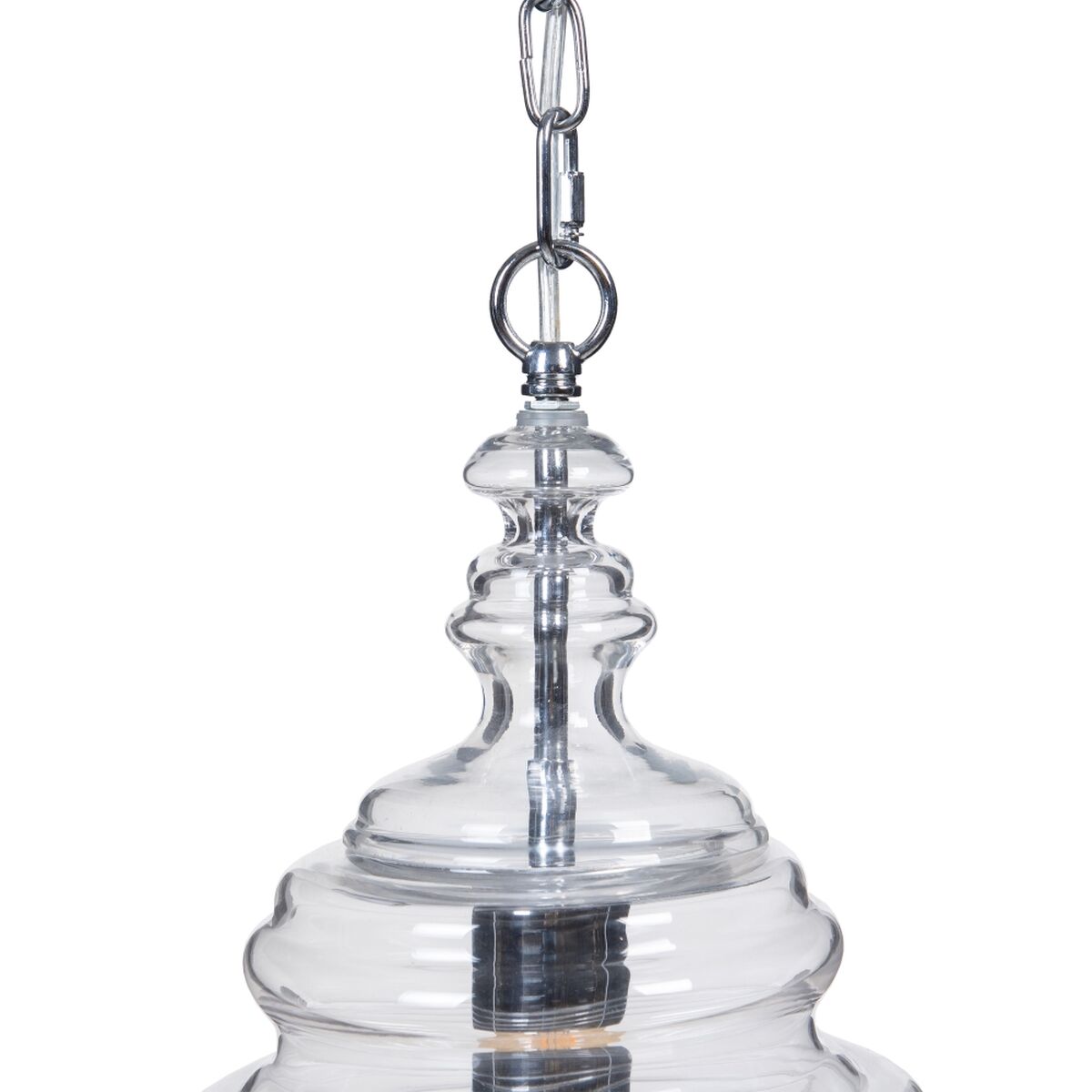 Taklampa 28 x 28 x 36 cm Glas Metall Silver - 7