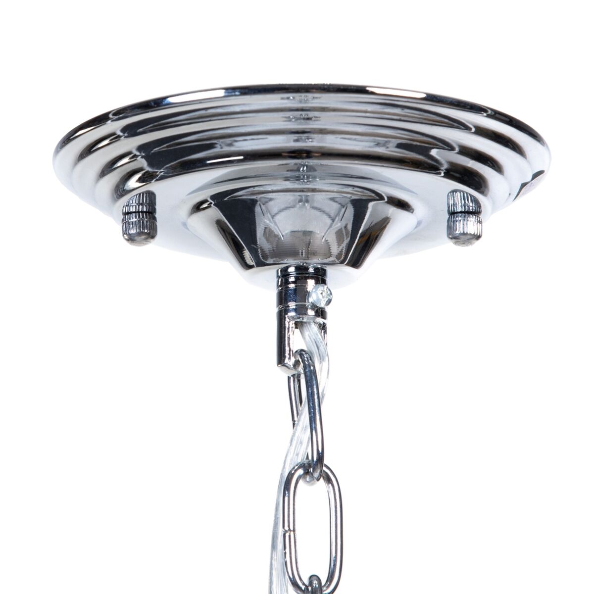 Taklampa 28 x 28 x 36 cm Glas Metall Silver - 2