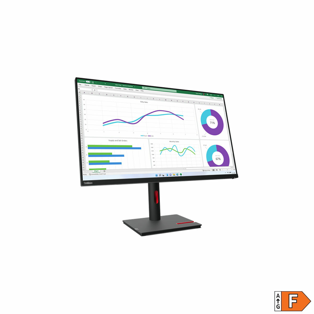 Monitor Lenovo T32P-30 4K Ultra HD 32" IPS LED - 2