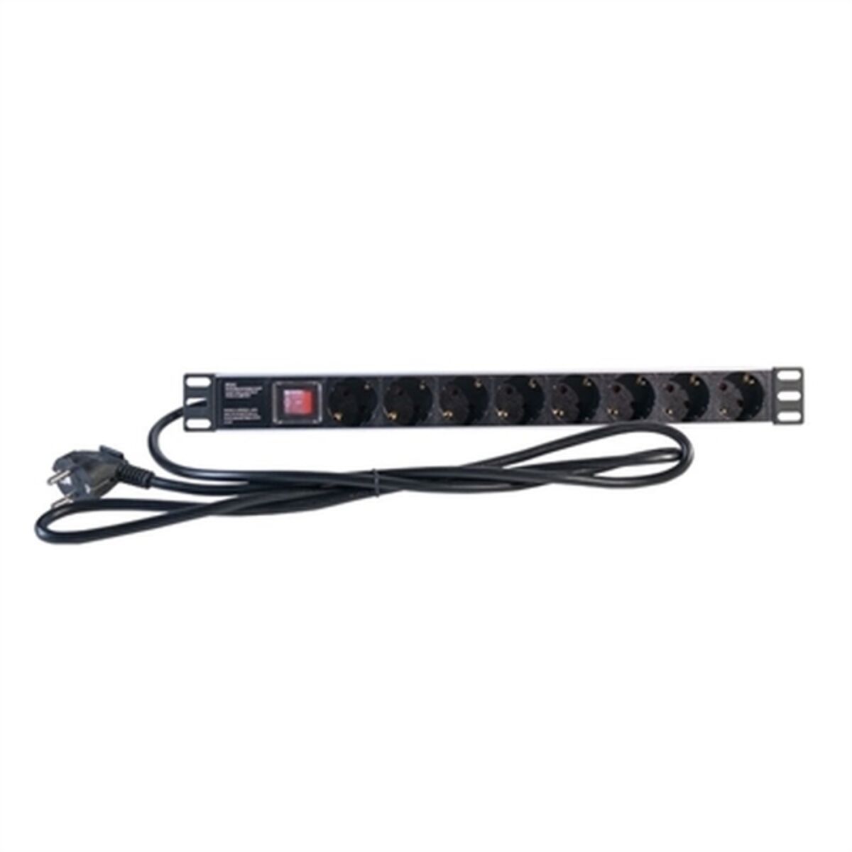 Överspänningsskydd 19" 8 Tomas Schuko med På/Av knapp 2LAN REG8SCHINT 250V 3500W 2M - 3