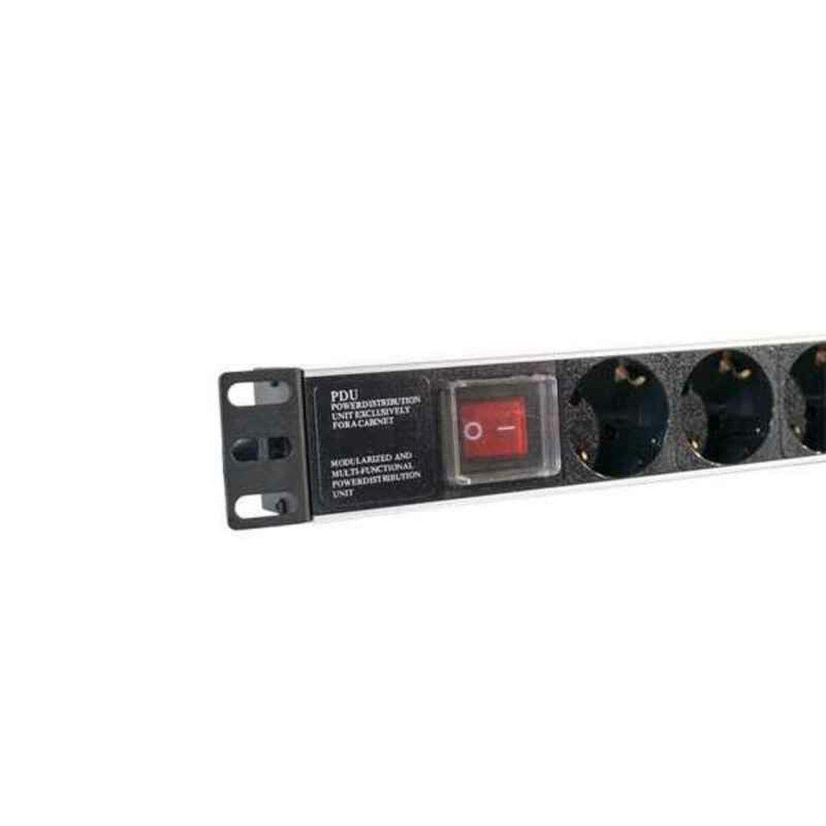 Överspänningsskydd 19" 8 Tomas Schuko med På/Av knapp 2LAN REG8SCHINT 250V 3500W 2M - 4