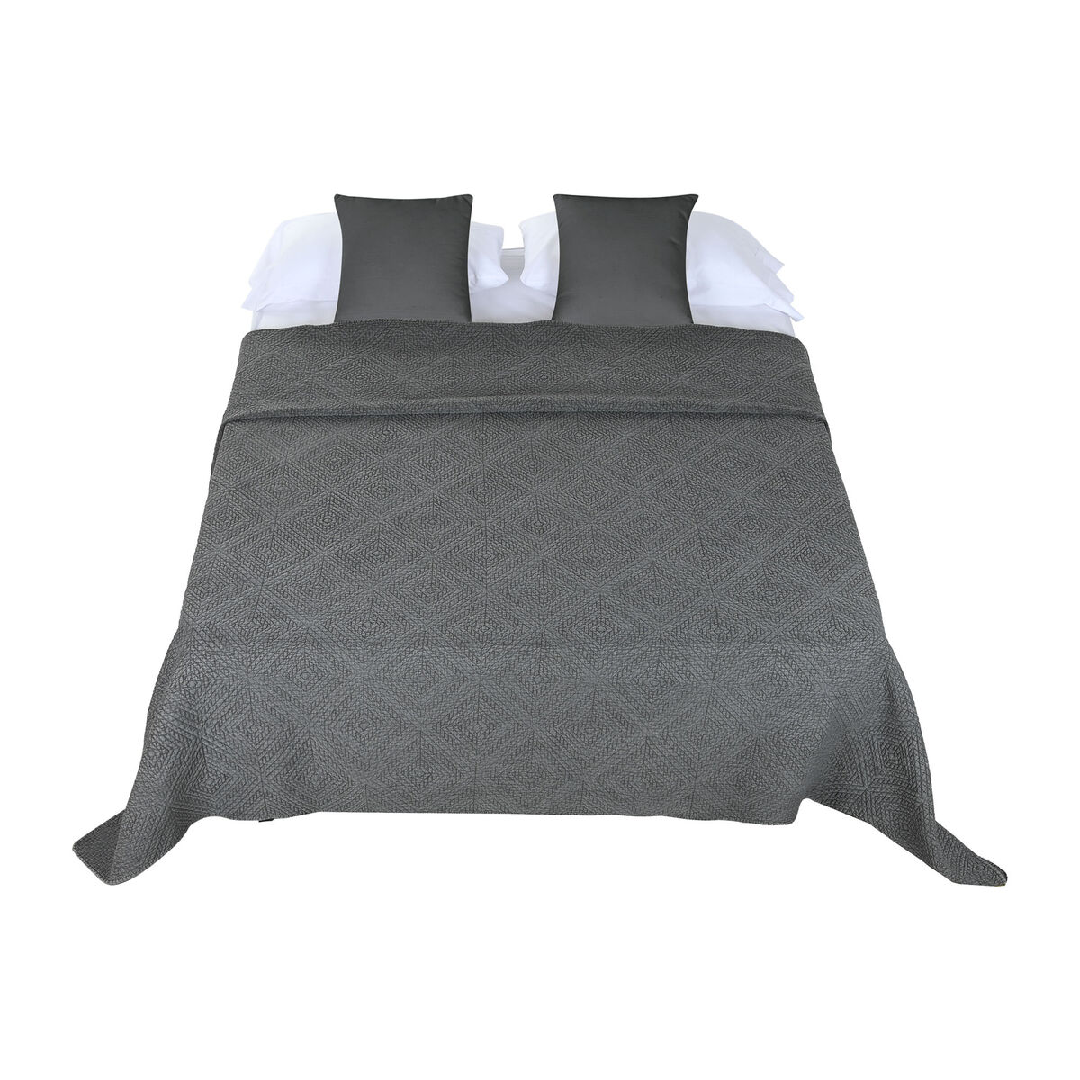 Sängöverdrag Home ESPRIT Ljusgrå 240 x 260 cm - 5