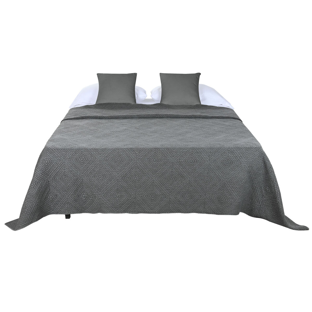 Sängöverdrag Home ESPRIT Ljusgrå 240 x 260 cm - 4