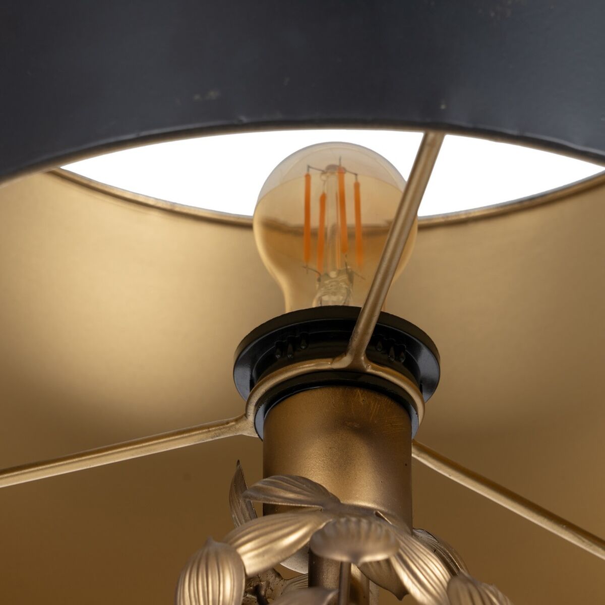 Golvlampa Svart Gyllene 30 x 30 x 168 cm - 4
